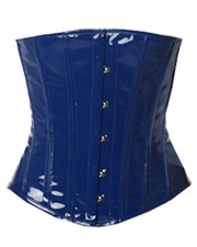 Corset Waist Trainer Corset Top Corsete Corseting Underbust Blue PVC Corsets