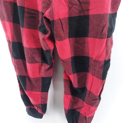 old navy Pyjamahose Damen Gr. XL rot kariert Büffel Skinny Flanell Schlafhose - Bild 8 von 9