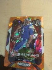 2021 Panini Draft Picks Zach Wilson All Americans Orange Ice Prizm #182 Rookie