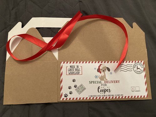 Personalised Dog Christmas Eve Box With The Name Cooper (Cannot Be Changed) - Picture 1 of 2