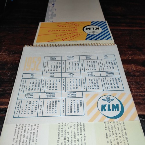 Mini libro antiguo raro 1952 de Klm Airlines historia rutas mapas aviones 70 años - Imagen 4 de 8