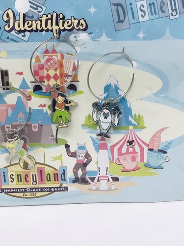 Disneyland 50th Anniversary Drink Identifiers/Wine Charms 2005 Set of 6 NIB - Picture 3 of 13