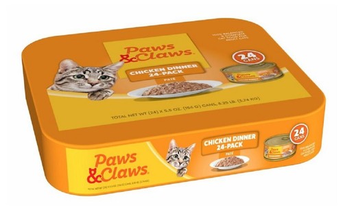 Paws & Claws GPNCUC0524CHKMP Chicken Dinner 24 Cans Pack 5.5 oz. Pate Cat Food