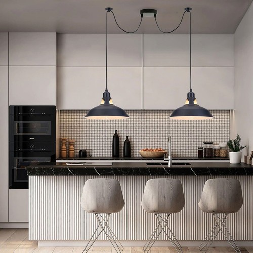 Vintage Ceiling Pendant Light Industrial Black Lamp Chandelier Retro Spider Lamp - Bild 4 von 25