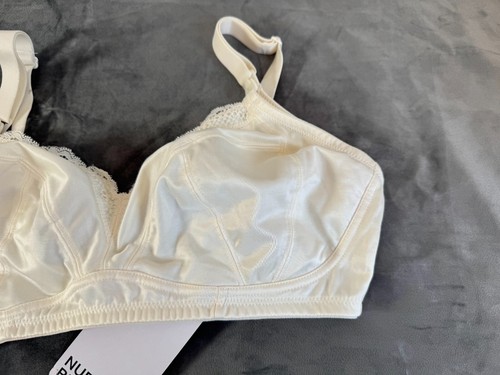 M&S Nursing Bra Size 34DD Ivory Wire Free Nonpadded Maternity Breast Feeding Bra - Picture 2 of 5