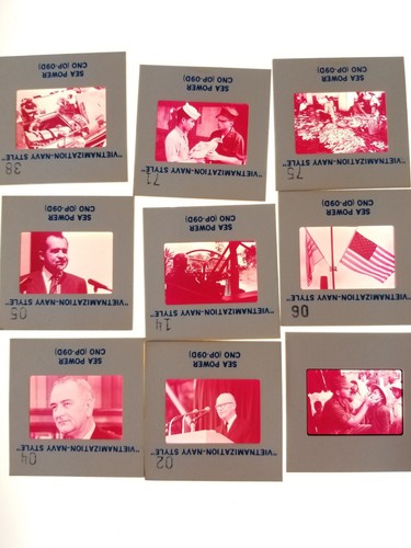 A full box of Vintage "Vietnamization-Navy Style" Slides. Around 80 slides. Rare - Picture 2 of 3