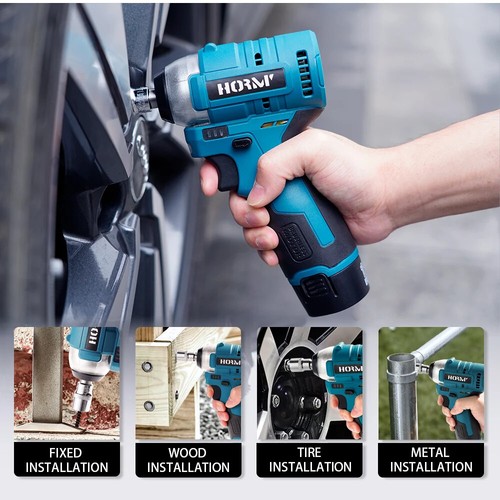Avvitatore elettrico senza fili brushless 120N.m 3/8 chiave a cricchetto trapano a percussione - Foto 5 di 9
