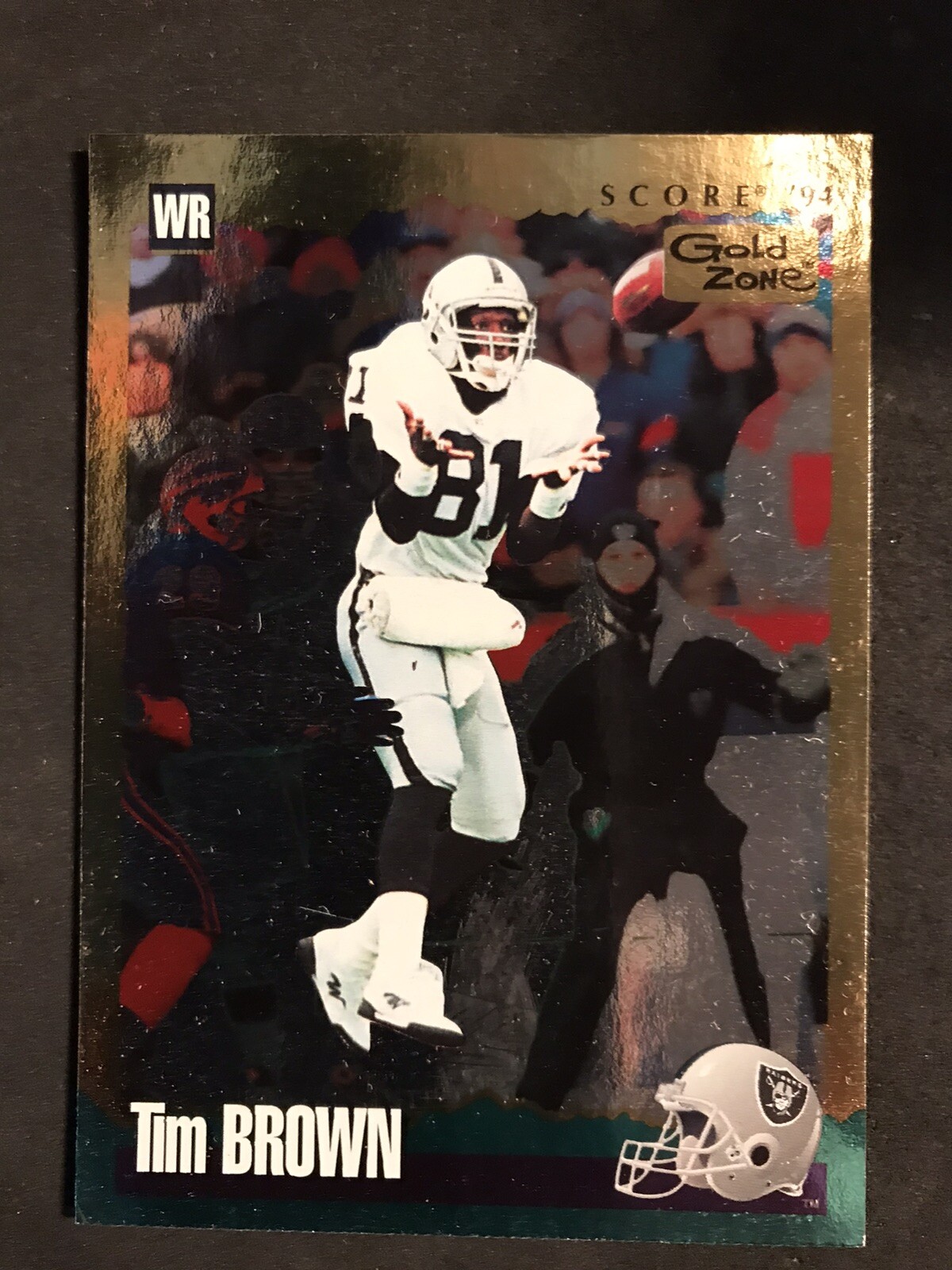 1994 Score Football Tim Brown - Gold Zone - #115 - Oakland Raiders - HOF