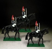 BRITAINS BRITISH CEREMONIAL 43207 3 MOUNTED BRITISH BLUES  ROYALS TROOPERS