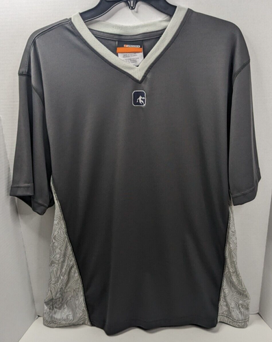 AND1 Basketball Performance Shirt Y2K Size Large Dark Gray w/ Gray Trim Vintage - Picture 2 of 13