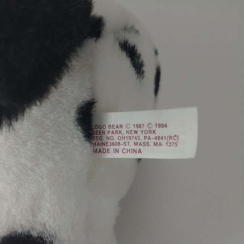 Logo Bear Dalmatian Puppy Plush 7.5" Stuffed Animal SCT Education Systems Vtg. - Picture 9 of 9