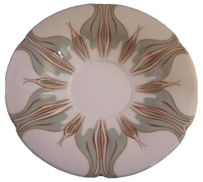 Jugendstil Meissen Porcelain Crocus Design Saucer Porzellan Unterteller German