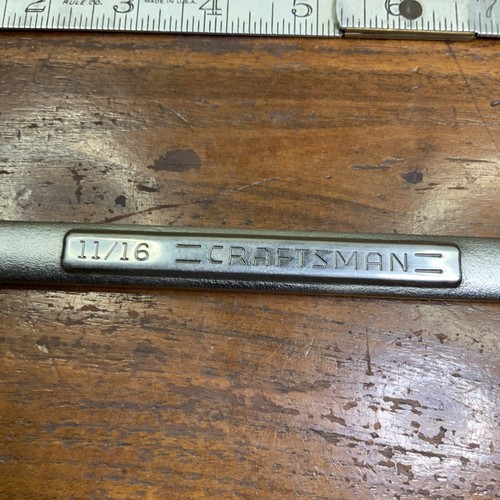 Vintage Craftsman -VA- Series 44698, 12 Point, 11/16" Combination Wrench, USA - Bild 2 von 9