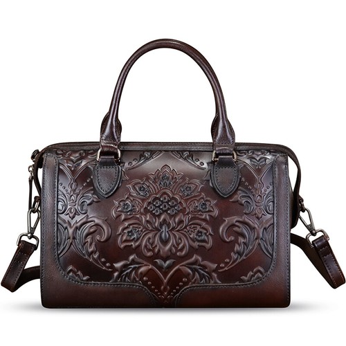 Echt Leder Geldbörsen und Handtaschen Damen Vintage Crossbody Schultertasche Umhängetasche - Bild 12 von 14