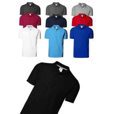 Mens' Polo Shirts Plain Pique Top Short Sleeve Workwear Sportwear Tops 2XL-5XL