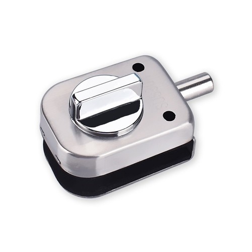 Glass Door Lock Stainless Steel Latch Punch-free Ground Lock Bathroom Balcony - Picture 23 of 24
