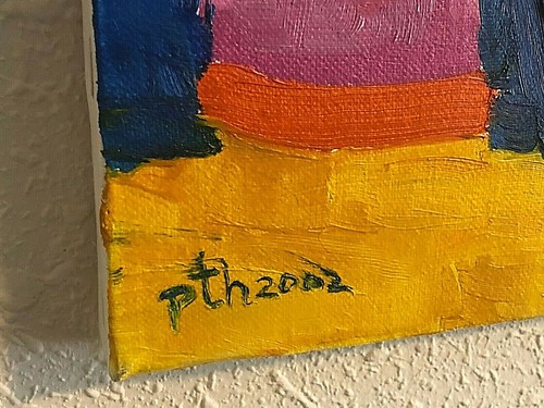 Phyllis Trager HYMAN Modern Abstract on Canvas Greenwich Village 1936-2011 Art - Picture 8 of 11