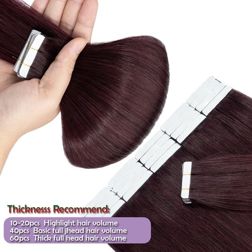 Clearance 40Pcs 100G Thick Tape In Remy Human Hair Extensions Wefts Full Head UK - Picture 53 of 74