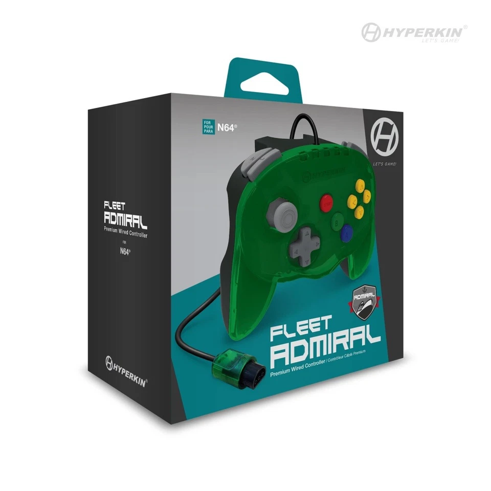 Controle com fio Hyperkin Fleet Admiral Premium para Nintendo N64 (Jade Fleet) - Imagem 2 de 4