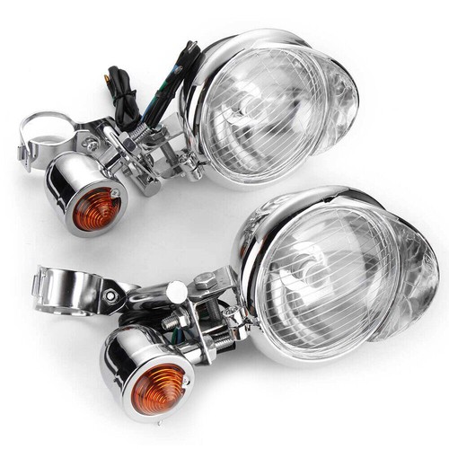 Indicators Blinkers Lights Steel bar Chrome Fit For 2005-2009 Suzuki Boulevard - Picture 12 of 15