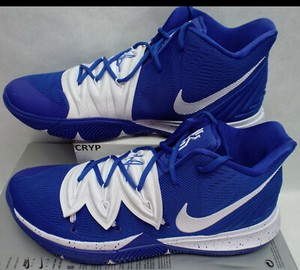 kyrie 5 white royal blue