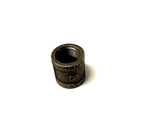 1/2" 150 Female NPT Coupling Black Malleable Iron Pipe Fitting MI050441BMI - Picture 1 of 3