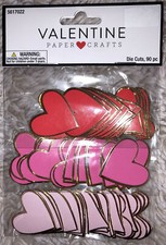 9 HL Paper Crafts Valentine Heart Die Cut Packs 90 pcs in each pack 