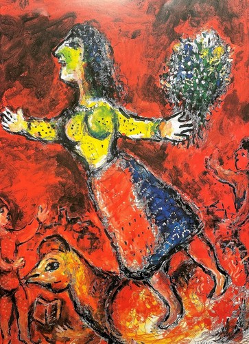 Marc Chagall - Femme sur fond rouge Custom Gallery Framed Print - Picture 2 of 2