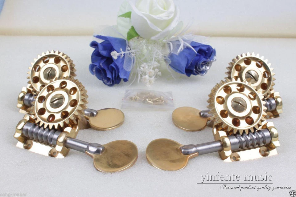 Nuevo afinador de cuerda de rueda grande con clavija de contrabajo vertical cuerpo de metal de latón 3/4 4/4 Foto 4 de 4