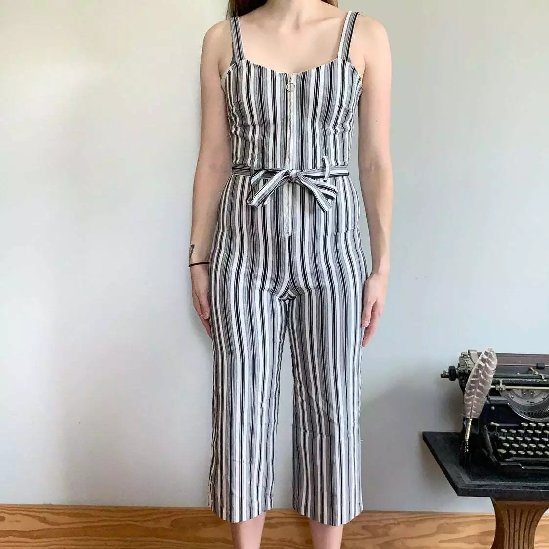 Romeo and juliet sales couture striped jumpsuit