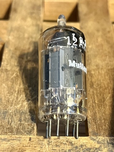 1957 12AX7 ECC83 Mullard LONG PLATE mC1 Square Goal Post Getter Vintage Vacuum - Picture 5 of 8