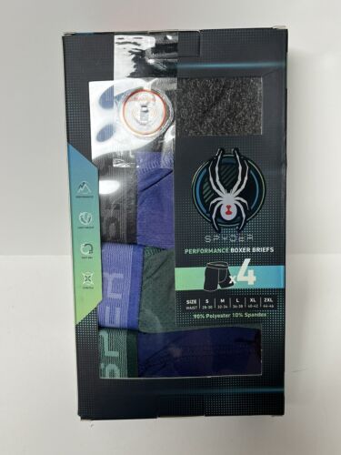 Spyder Performance Mesh Panels 4 Pack Men's Boxer Briefs Size XL - Picture 2 of 2