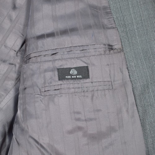 JAEGER Vintage Men's Grey Pure New Wool Suit Jacket Blazer Size 58 C - Picture 10 of 13
