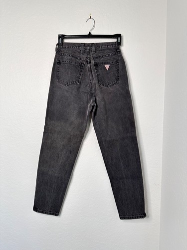 Vintage Guess By Georges Marciano High-Waisted Black Denim Jeans Size 30 - Picture 2 of 7