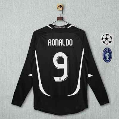 Real Madrid ロナウド R9アウェイシャツ 黒 adidas 2006-07 Real Madrid Away Shirt Ronaldo #9 - 6/10 - (XL)
