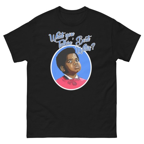 80er Jahre Vintage T-Shirt - Was you tlkin Kampf Willis? T-Shirt verschiedene Striche TV Show - Bild 1 von 3
