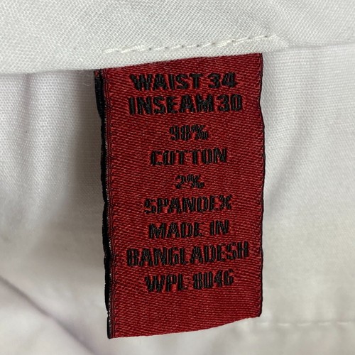 NWT Alfani Mens White Slim Fit Stretch Dress Pants 34W 30L (Actual 36" Waist) - Picture 10 of 15