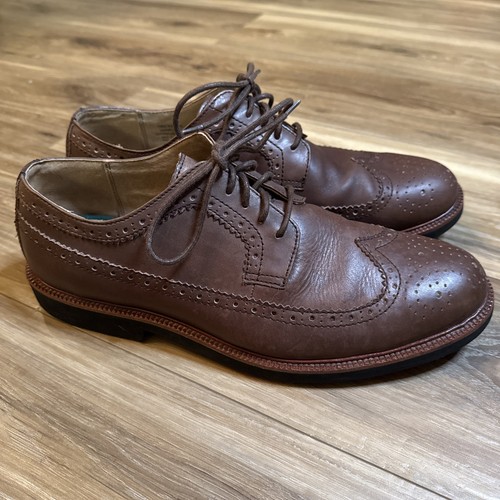 POLO Ralph Lauren Men’s Shoes SZ 12D Bench Made Brown Asher Leather Wingtip - Picture 2 of 14