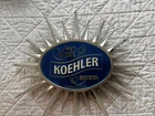 Vintage KOEHLER Beer Sign Blue and Silver