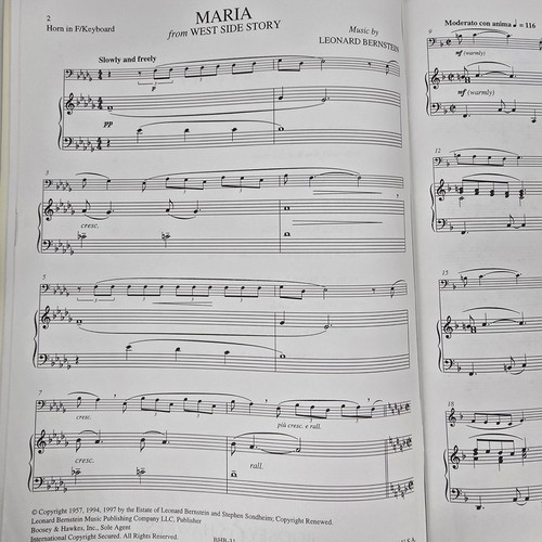 Bernstein West Side Story Horn Piano Sheet Music Scores Candide On the Town - Picture 4 of 13