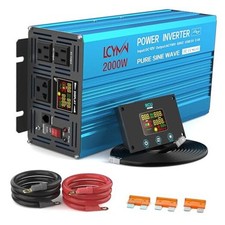 2000 Watt Inverter Pure Sine Wave DC 12V to 110V AC Power Inverters 2000W - 12V
