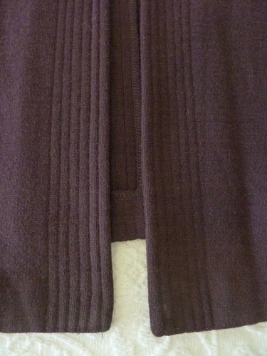 NWT Eileen Fisher Casis Plum Wool Viscose Knit Long Open Jacket 3X $398 USA Made - Picture 4 of 11