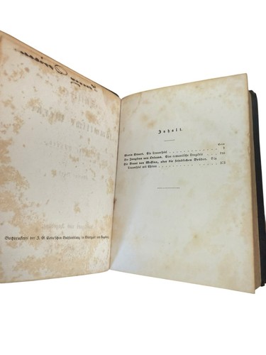 1855 Schiller Sämtliche Werke Complete 12 Vols in 6 Leather Bound Cotta VG+ - Picture 9 of 12