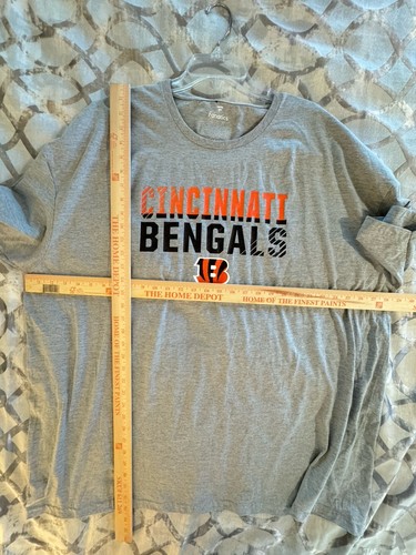 Cincinnati Bengals Fanatics Men's 4XL Heather Gray T Shirt - Picture 4 of 5