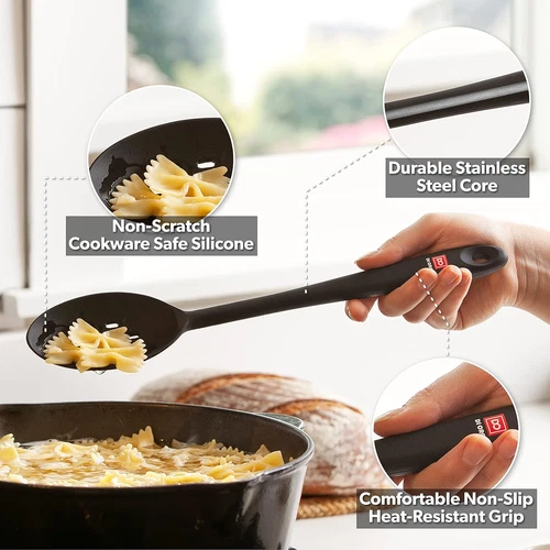 DI ORO Seamless Series 6-Piece Silicone Utensil Set - Thumbnail 4