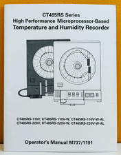 White Box /Omega CT485RS Series M737/1191 Temperature & Humidity Recorder Manual