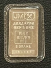 5 Gram Silver Bar JM Assayers Refiners Johnson Matthey Serial Numbered Original