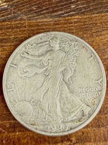 Scarce, Solid Coin! 1920 50C Silver Walking Liberty Half Dollar XF Early Date