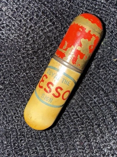 Vintage Esso lipstick lighter.  “Buy At The ESSO Sign”.  Advertisement Lighter.