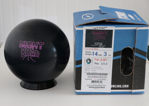 🌙 Storm Night Road 14lb 3oz Bowling Ball NEW IN BOX| REX Pearl | Midnight Black